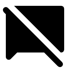 Chat Off Fill Icon from Rounded Fill - Material Pro Set