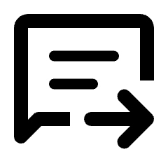 Chat Paste Go Icon from Rounded Line - Streamline Material Set