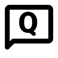Chat Question Icon from Rounded Line - Streamline Material Set