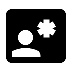 Contact Emergency Fill Icon from Rounded Fill - Streamline Material Set