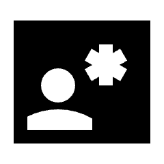 Contact Emergency Fill Icon from Sharp Fill - Material Pro Set