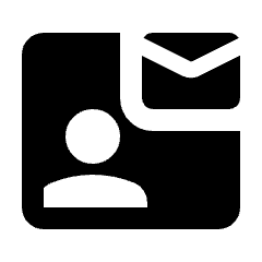 Contact Mail Fill Icon from Rounded Fill - Material Pro Set