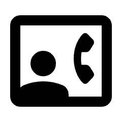 Contact Phone Icon from Rounded Line - Material Pro Set