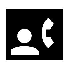 Contact Phone Fill Icon from Sharp Fill - Streamline Material Set