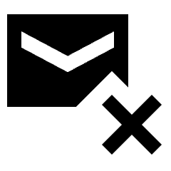 Delete Email Fill Icon from Sharp Fill - Material Pro Set