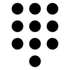 Dialpad Fill Icon from Rounded Fill - Streamline Material Set