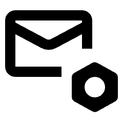 Email Setting Bolt Icon from Rounded Line - Streamline Material Set