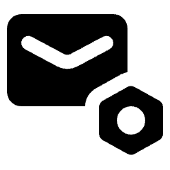 Email Setting Bolt Fill Icon from Rounded Fill - Streamline Material Set