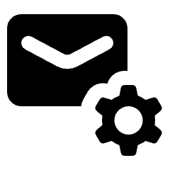 Email Setting Gear Fill Icon from Rounded Fill - Streamline Material Set
