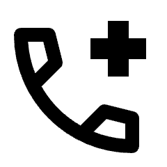 Emergency Call Icon from Outlined Line - Streamline Material Set