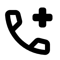 Emergency Call Icon from Rounded Line - Material Pro Set