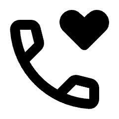 Favorite Call Icon from Rounded Line - Material Pro Set