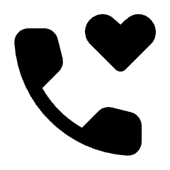 Favorite Call Fill Icon from Rounded Fill - Streamline Material Set