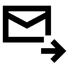 Forward To Inbox Icon from Sharp Line - Material Pro Set