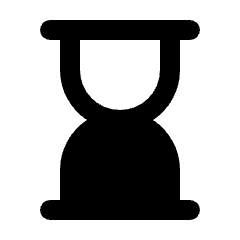 Hourglass Bottom Icon from Rounded Line - Streamline Material Set