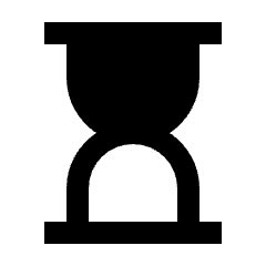 Hourglass Top Icon from Outlined Line - Streamline Material Set