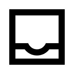 Inbox Icon from Sharp Line - Streamline Material Set