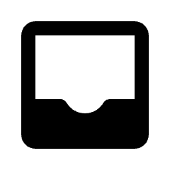 Inbox Fill Icon from Rounded Fill - Streamline Material Set