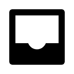 Inbox Fill Icon from Outlined Fill - Streamline Material Set