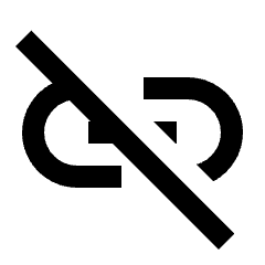 Link Off Icon from Outlined Line - Streamline Material Set