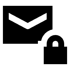 Mail Lock Fill Icon from Sharp Fill - Material Pro Set