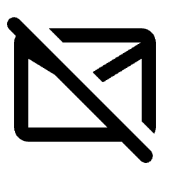 Mail Off Icon from Rounded Line - Streamline Material Set