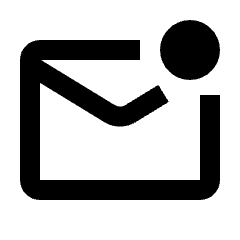 Mark Email Unread Icon from Rounded Line - Streamline Material Set