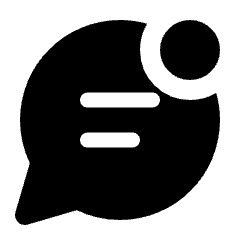 Mark Unread Chat Fill Icon from Rounded Fill - Streamline Material Set