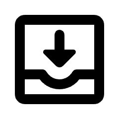 Move To Inbox Icon from Rounded Line - Material Pro Set