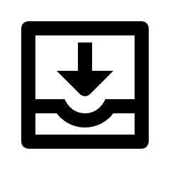Move To Inbox Icon from Outlined Line - Streamline Material Set