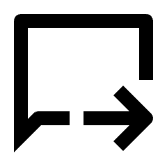 Next Comment Icon from Outlined Line - Streamline Material Set