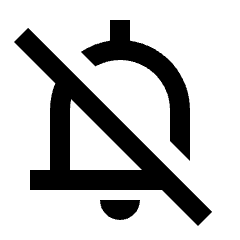 Notifications Off Icon from Sharp Line - Streamline Material Set