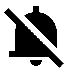 Notifications Off Fill Icon from Sharp Fill - Streamline Material Set