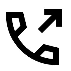 Outgoing Call Icon from Sharp Line - Streamline Material Set