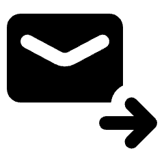 Outgoing Mail Fill Icon from Rounded Fill - Material Pro Set