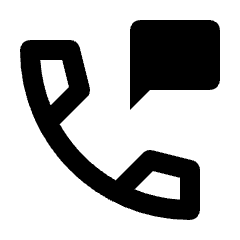 Perm Phone Msg Icon from Outlined Line - Streamline Material Set