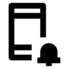 Phone Alarm Icon from Outlined Line - Streamline Material Set
