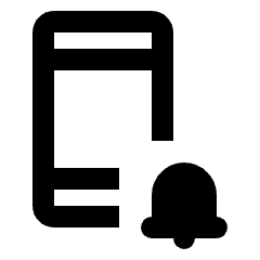 Phone Alarm Icon from Rounded Line - Streamline Material Set