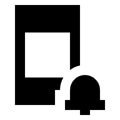 Phone Alarm Fill Icon from Sharp Fill - Streamline Material Set