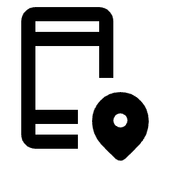 Phone Location Icon from Rounded Line - Streamline Material Set