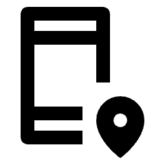 Phone Location Icon from Outlined Line - Streamline Material Set