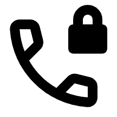 Phone Locked Icon from Rounded Line - Streamline Material Set