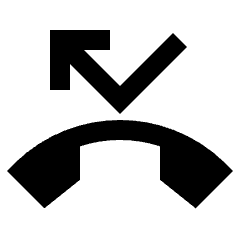 Phone Missed Fill Icon from Sharp Fill - Streamline Material Set