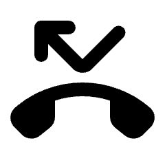 Phone Missed Fill Icon from Rounded Fill - Streamline Material Set