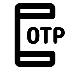 Phone Otp Icon from Rounded Line - Streamline Material Set