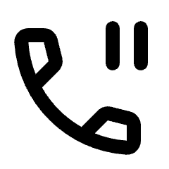 Phone Paused Icon from Rounded Line - Material Pro Set