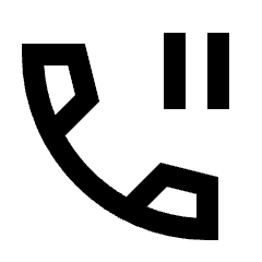 Phone Paused Icon from Sharp Line - Streamline Material Set