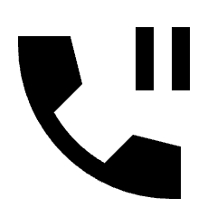 Phone Paused Fill Icon from Sharp Fill - Material Pro Set