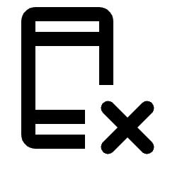 Phonelink Erase Icon from Rounded Line - Material Pro Set