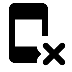 Phonelink Erase Fill Icon from Rounded Fill - Streamline Material Set